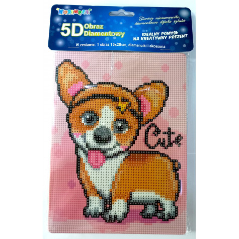 Norimpex Diamantový obrázek malování 15x20cm - Welsh corgi ~ 2