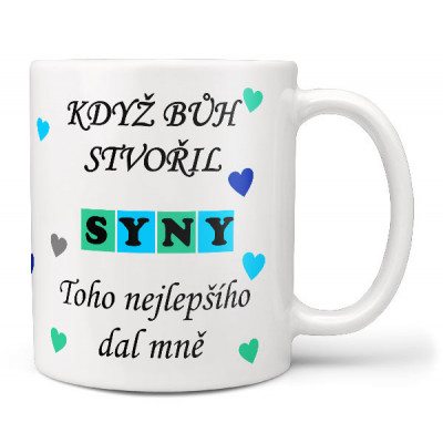 Hrnek 330 ml - Když bůh stvořil syny