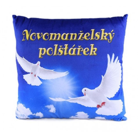 Novomanželský polštářek - bílé holubice