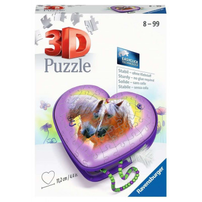 RAVENSBURGER 3D puzzle Srdce Koně 54 dílků