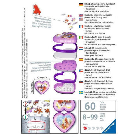 RAVENSBURGER 3D puzzle Srdce Koně 54 dílků ~ 3