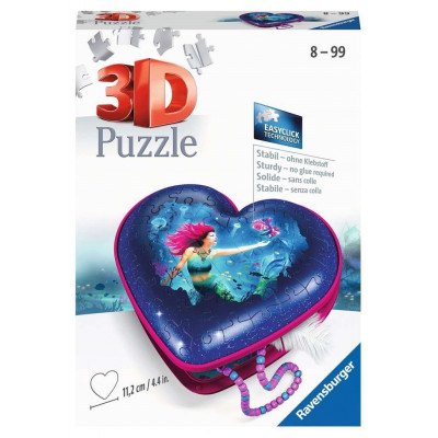 RAVENSBURGER 3D puzzle Srdce Mořská panna 54 dílků