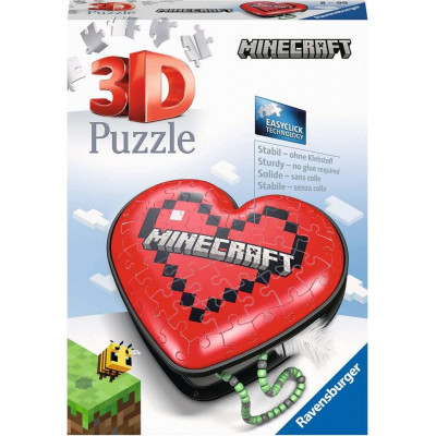 RAVENSBURGER 3D puzzle Srdce Minecraft 54 dílků