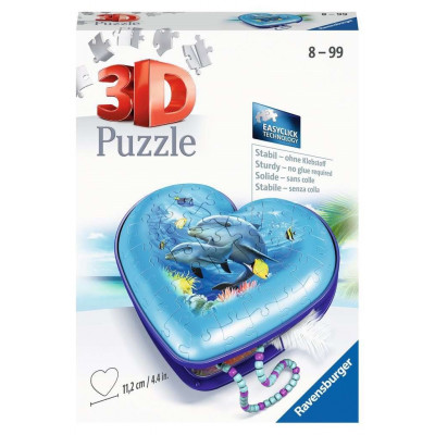 RAVENSBURGER 3D puzzle Srdce podmořský svět 54 dílků