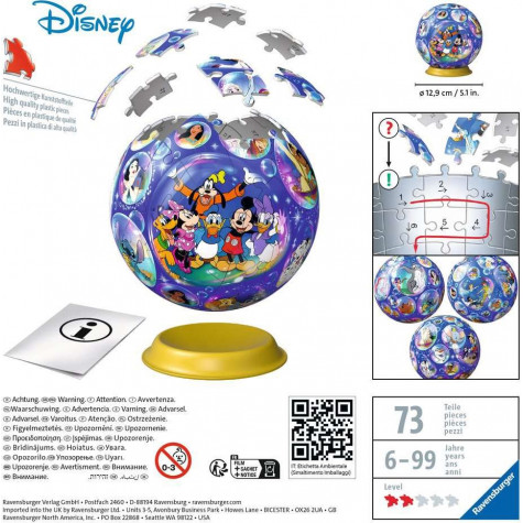 RAVENSBURGER 3D Puzzleball Disney 73 dílků ~ 3