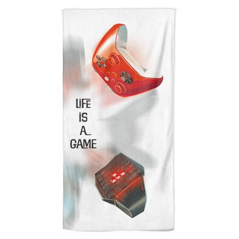 Osuška 140 x 70 cm - Life is a game ~ 1