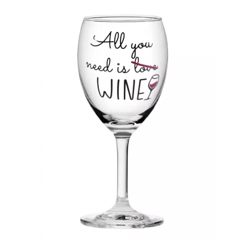 Albi Sklenice na víno 220 ml - All you need is love Wine ~ 1