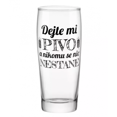 Albi Pivní sklenice 500 ml - Dejte mi pivo a nikomu se nic nestane ~ 1