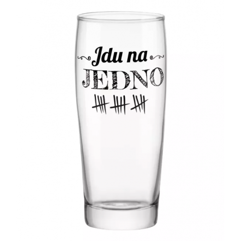 Albi Pivní sklenice 500 ml - Jdu na jedno ~ 1