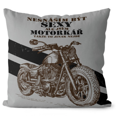 Polštář 40 x 40 cm - Sexy motorkář