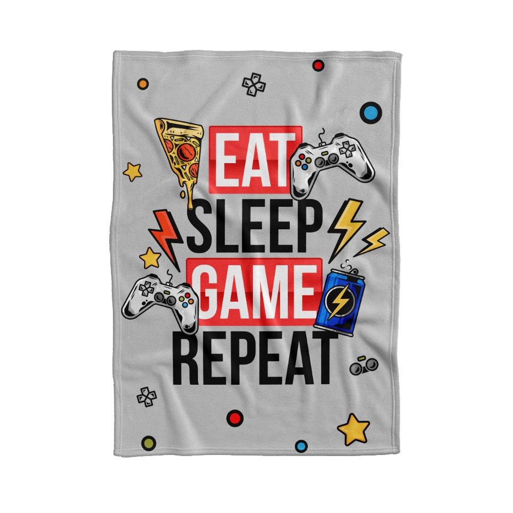 Deka 200 x 140 cm - Eat, sleep, game