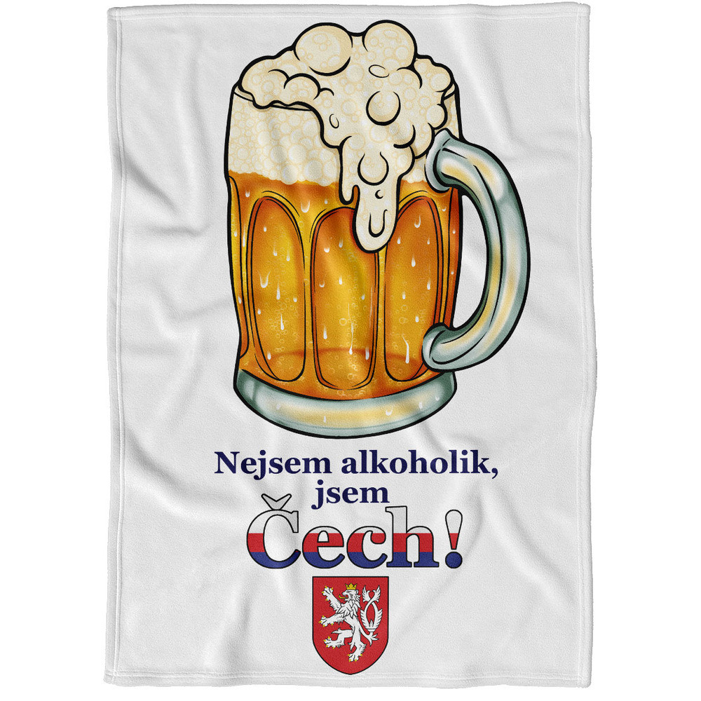 Deka 200 x 140 cm - Nejsem alkoholik, jsem Čech