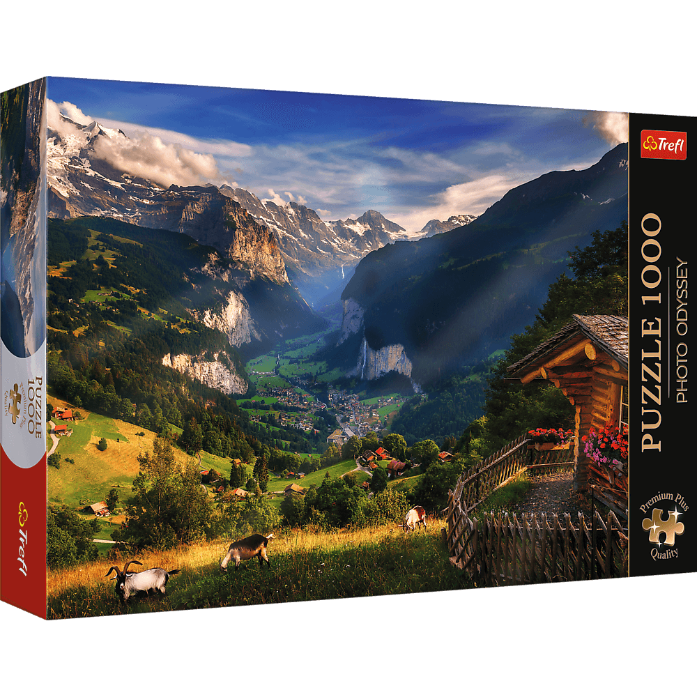 TREFL Puzzle Premium Plus Photo Odyssey: Lauterbrunnen, Švýcarsko 1000 dílků