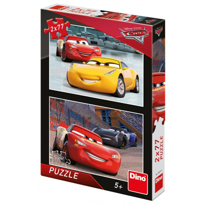 Dino Cars 3: Závodníci puzzle 2x77 dílků