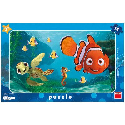 Dino Nemo a želva deskové puzzle 15 dílků