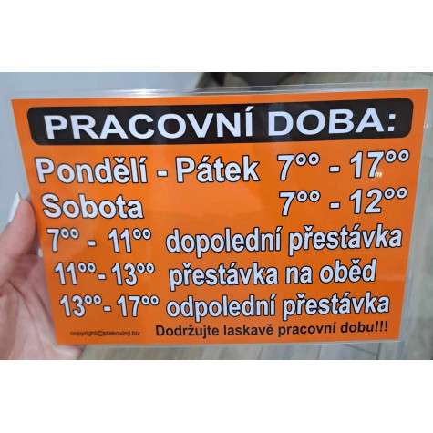 Certifikát - Pracovní doba ~ 2