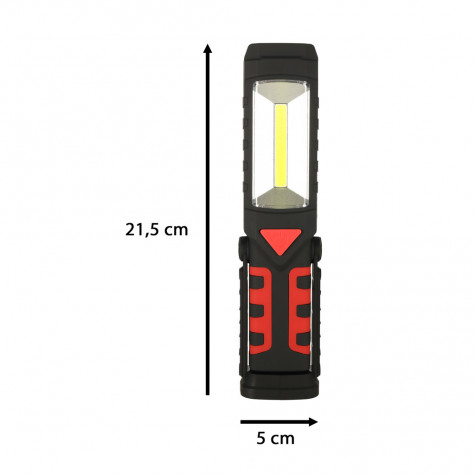 KIK Dílenská svítilna 3 v 1 USB magnet dobíjecí 1200 mAh ~ 8