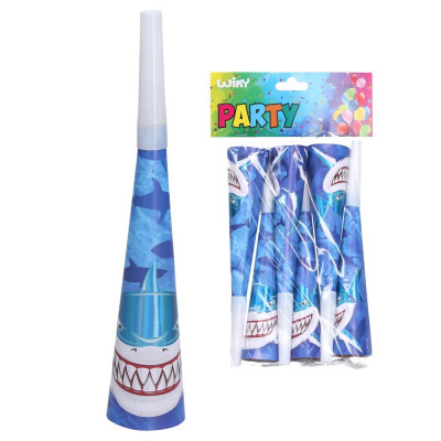 Wiky Párty trumpetky 20 cm 6 ks - Žralok