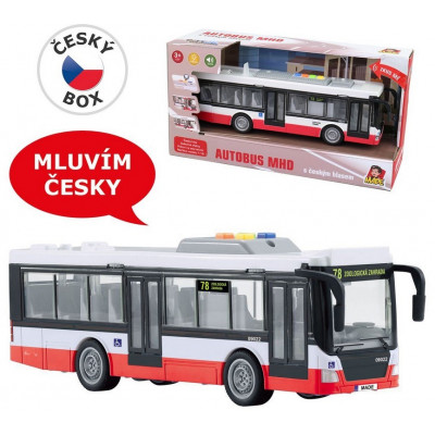 MaDe Autobus MHD 26cm na setrvačník, mluví česky a hlásí zastávky