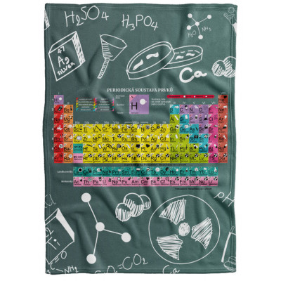 Deka 200 x 140 cm - Periodická tabulka prvků