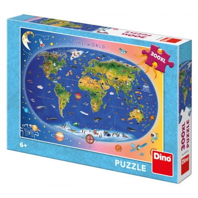 Dino Dětská mapa puzzle 300XL dílků