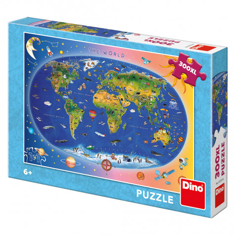 Dino Dětská mapa puzzle 300XL dílků ~ 1