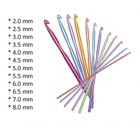 Sada háčků na háčkování 12 ks Ruhhy 544 ~ 6