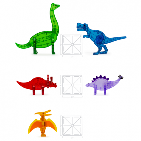 Magna-Tiles Dinos dinosauři 5 dílů ~ 3