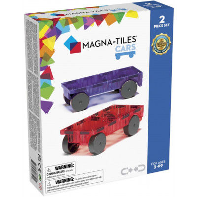 Magna-Tiles Cars Podvozky 2 dílná fialová/červená