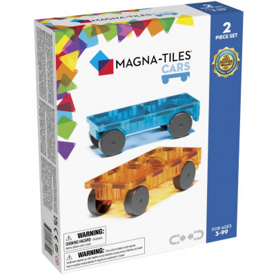 Magna-Tiles Cars Podvozky 2 dílná modrá/oranžová