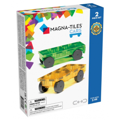 Magna-Tiles Cars Podvozky 2 dílná zelená/žlutá