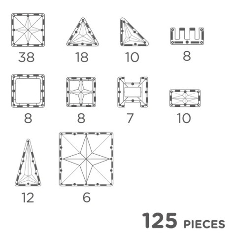 Cleverclixx Velká kreativní sada pastelová 125 dílů ~ 7