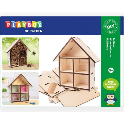 PLAYBOX DIY Sada Hmyzí dřevěný hotel