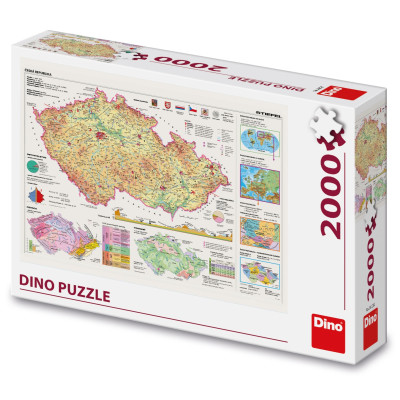 Dino Puzzle Mapy České republiky 2000 dílků