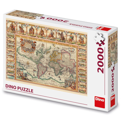 Dino Puzzle Historická mapa světa 2000 dílků