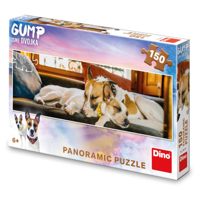 Dino Puzzle Gump na gauči panoramic 150 dílků