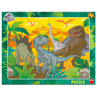 Dino Puzzle Jurský Svět deskové 40 dílků