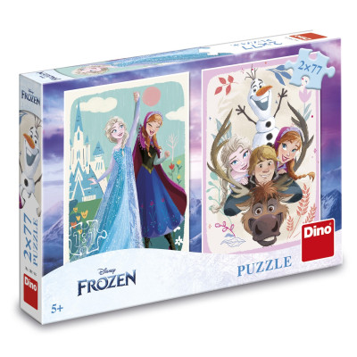 Dino Puzzle Frozen: Anna a Elsa 2x77 dílků