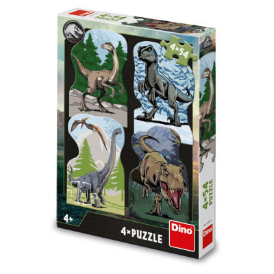 Dino Puzzle Jurský svět 4x54 dílků