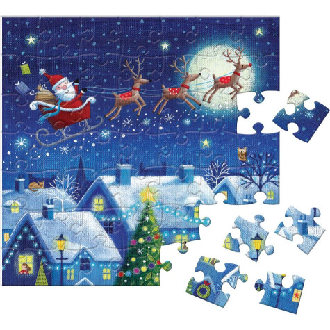 EUROGRAPHICS Puzzle Adventní kalendář: Vánoční město 24x50 dílků ~ 2