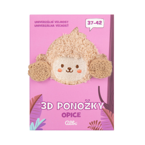 Albi 3D ponožky - Opice ~ 3