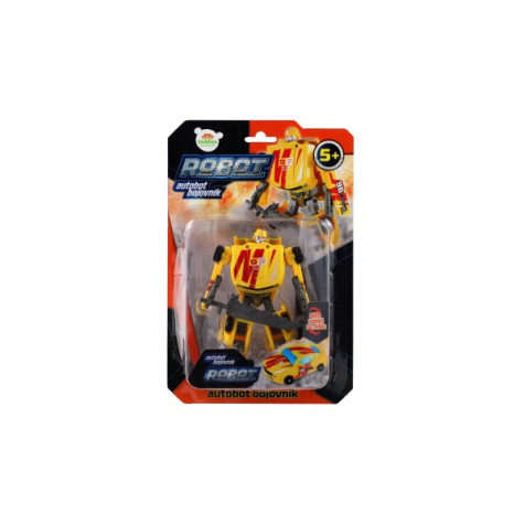 Teddies Transformer auto/robot plast 14cm žlutý ~ 5