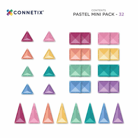 Connetix Pastel Mini Pack 32 dílů ~ 7