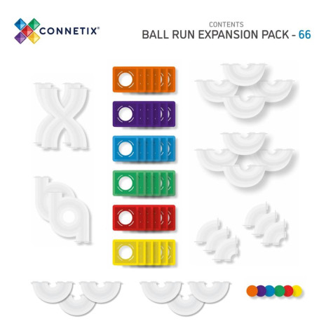 Connetix Rainbow Ball Run Expansion Pack 66 dílů ~ 5