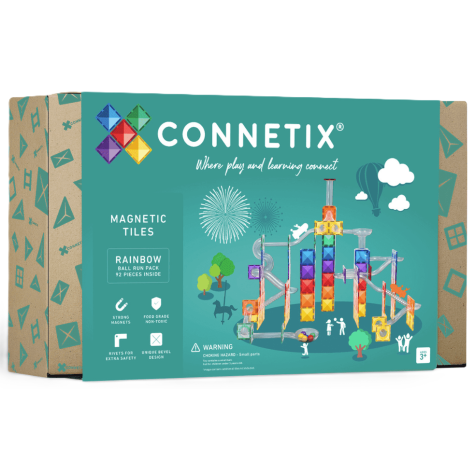 Connetix Rainbow Ball Run Pack 92 dílů ~ 1