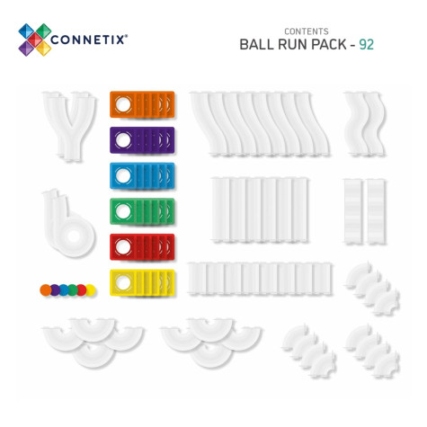 Connetix Rainbow Ball Run Pack 92 dílů ~ 4