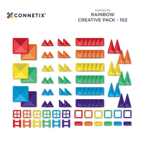 Connetix Rainbow Creative Pack 102 dílů ~ 8