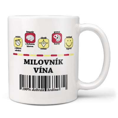 Hrnek 330 ml - 100% Milovník vína