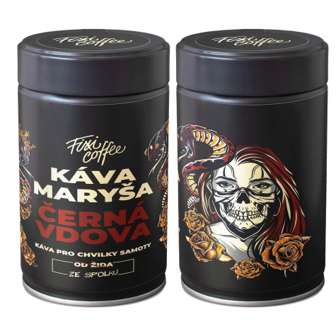 FixiCoffee Káva Maryša Černá vdova 150g zrnková káva ~ 3