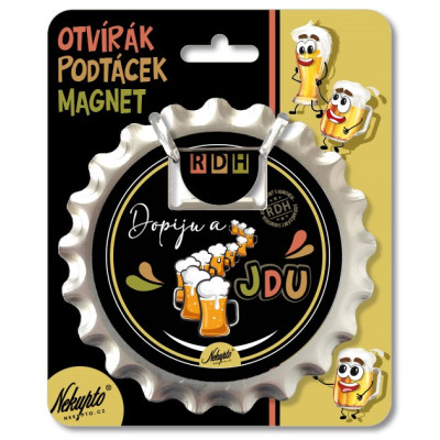 Nekupto Otvírák na pivo, podtácek - Dopiju a jdu